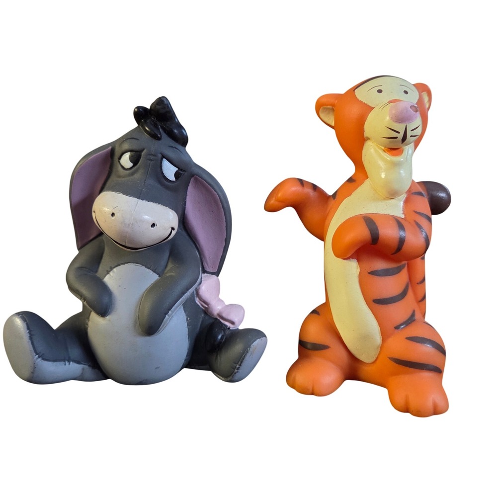 Vintage Disney Eeyore and Tigger bath squirtables Set Childhood‎ Friends